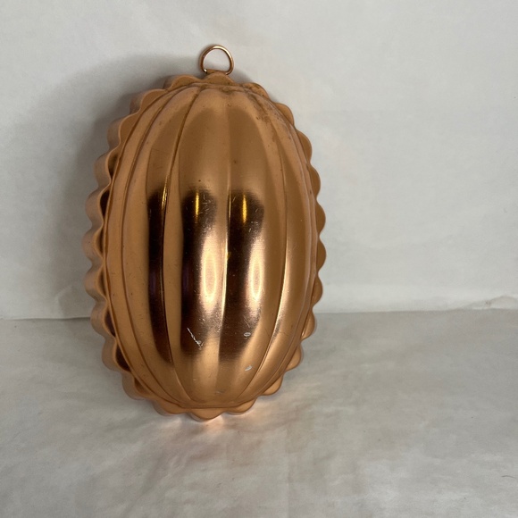 copper Other - Vintage Copper Color Aluminum Jello Mold 2.5 Cup Half Melon with Hanger